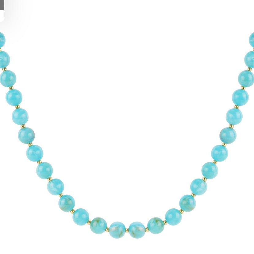 Ketting kralen blauw