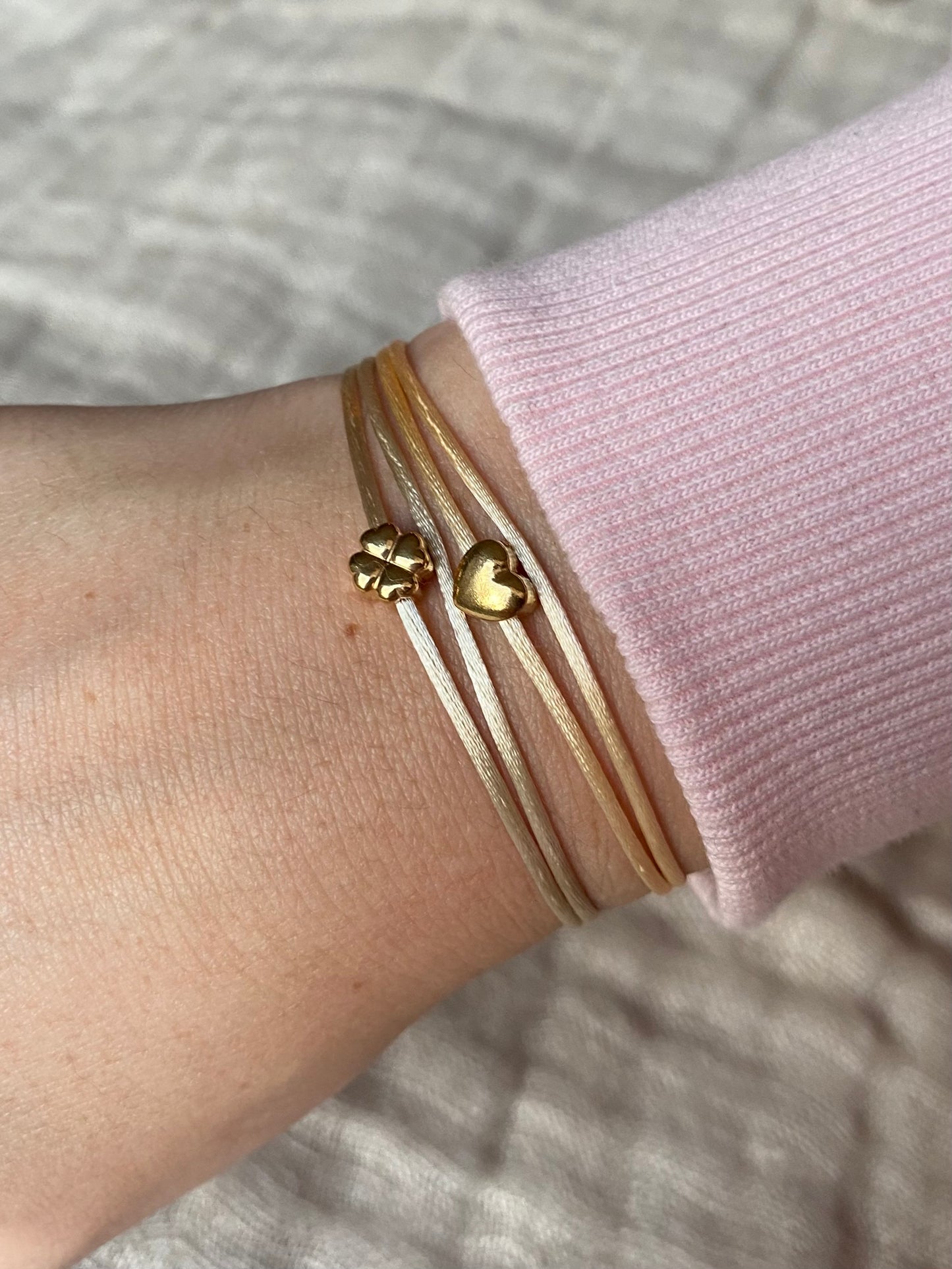 Armband good love luck goud/zilver