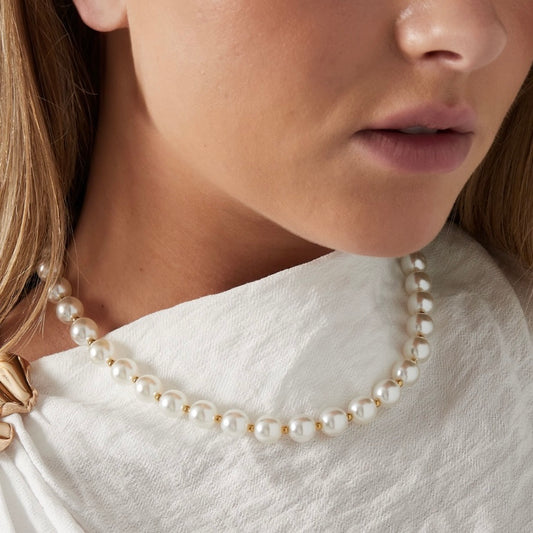 Ketting kralen lichtroze