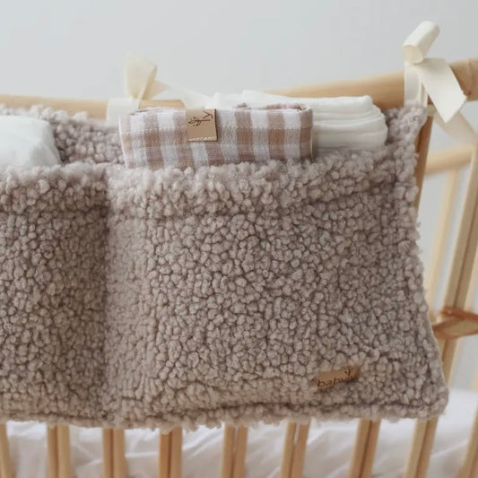 Teddy organizer voor babybedje taupe