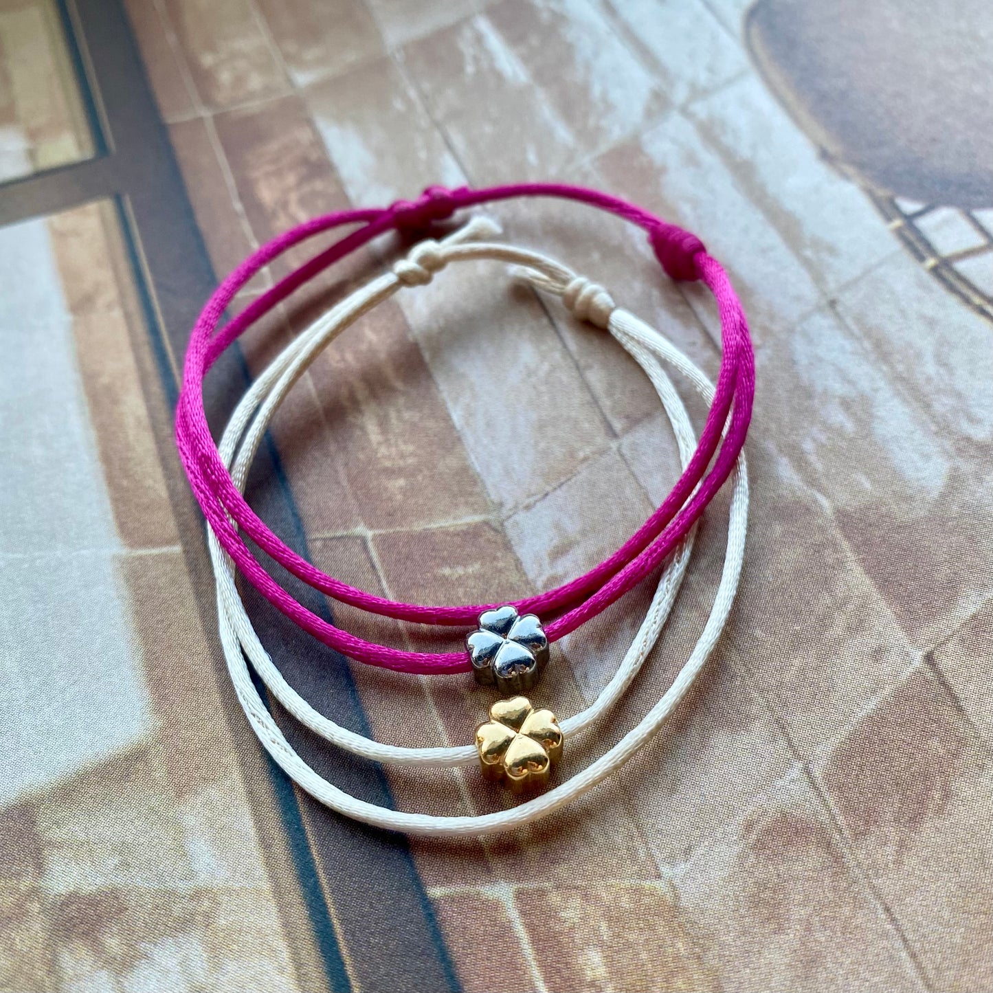 Armband good love luck goud/zilver