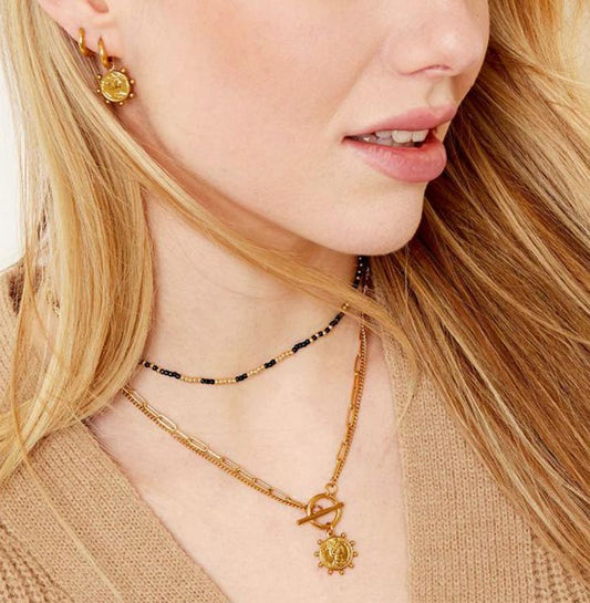 Ketting Coin Double goud