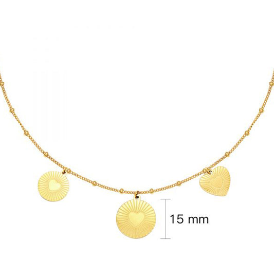 Ketting Triple Love goud