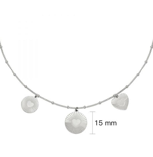 Ketting Triple Love zilver