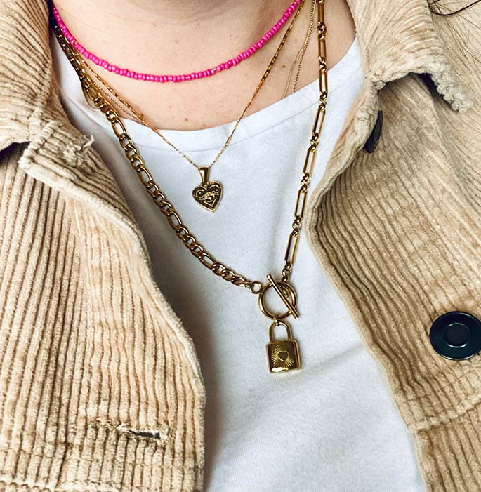 Ketting Lock Love goud