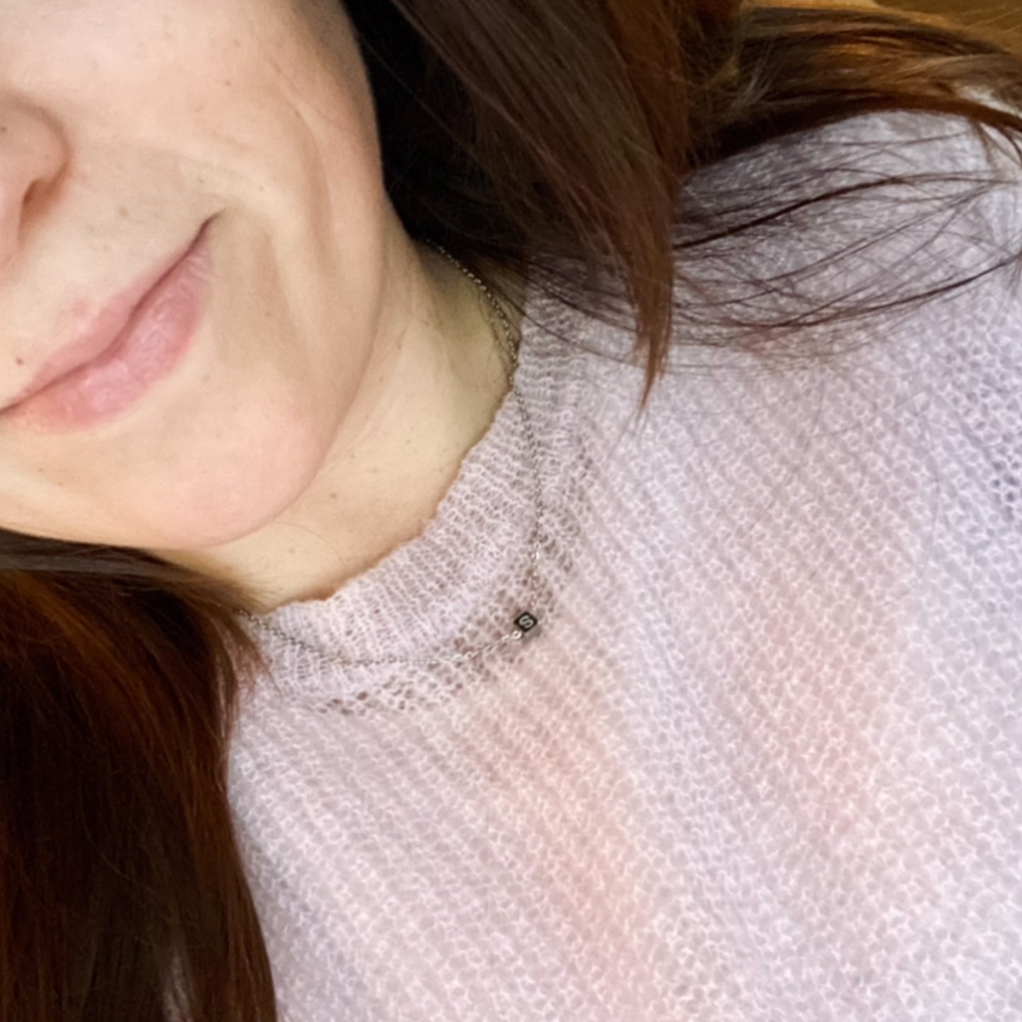 Ketting Cube letter zilver/goud