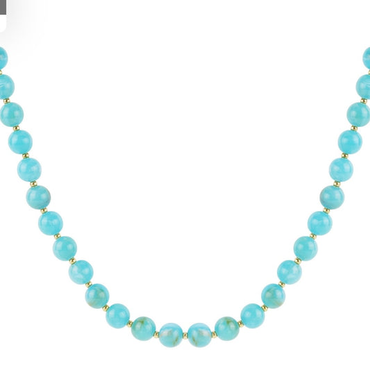 Ketting kralen blauw