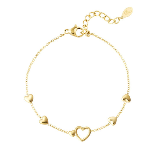 Armband hearts goud