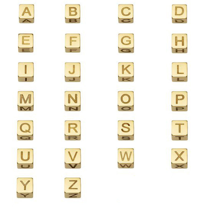 Ketting Cube letter zilver/goud