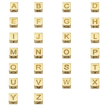 Ketting Cube letter zilver/goud