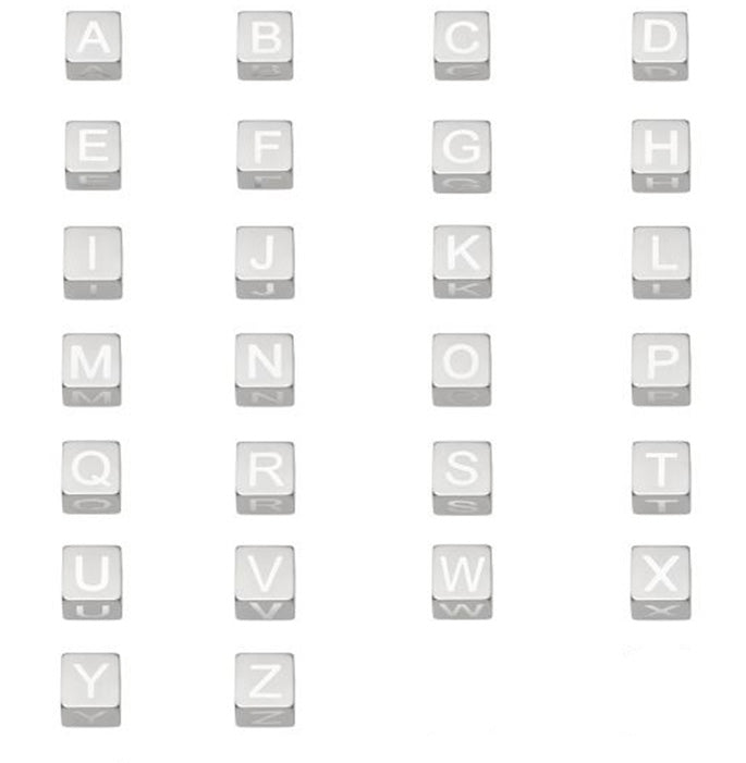 Ketting Cube letter zilver/goud